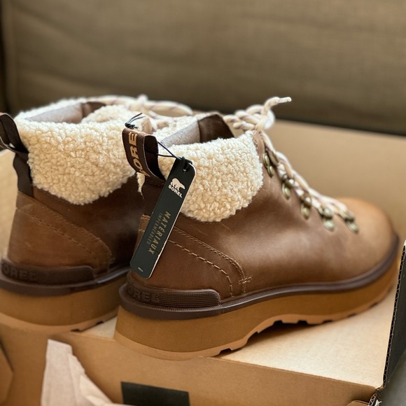 Sorel Women's Lace Up Boots - Brown and Cream - Picture 9 of 12